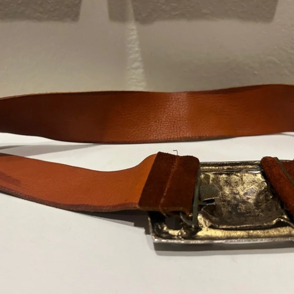 Vintage Turtle Buckle &‎ Suede Belt